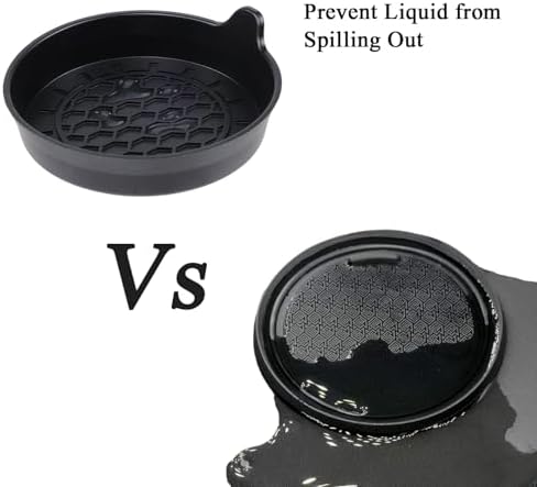 Amooca 4-Pack Spill-Proof Cup Coasters Non-Slip Car Cup Holder Inserts - Image 3
