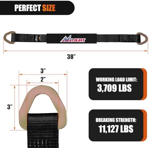 Nilight 2" x 38" Axle Tie Down Straps - Image 2