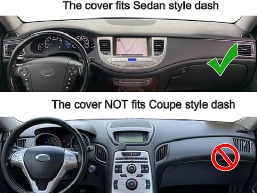 Dash Cover Mat Custom Fit for Hyundai Genesis Sedan 4 Door, Dashboard Cover Pad - Image 2