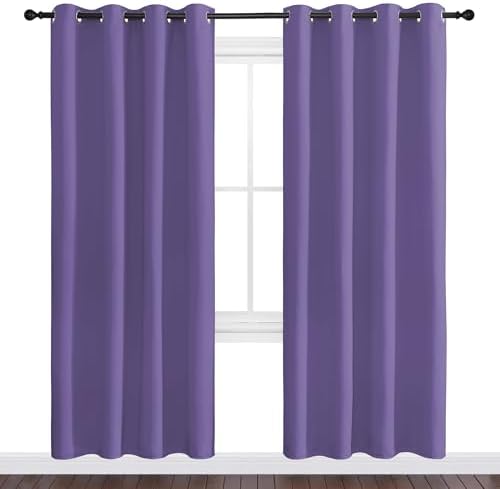 NICETOWN Lilac Purple Blackout Curtains 78" Long, 2 Pieces - Image 2