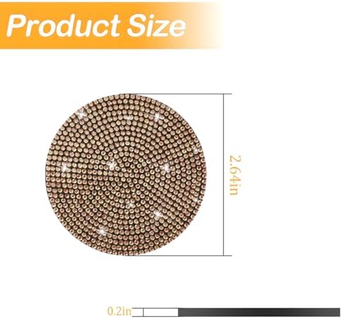 Osilly 4PCS 2.75 Inch Rhinestone Cup Holder Coasters - Image 2
