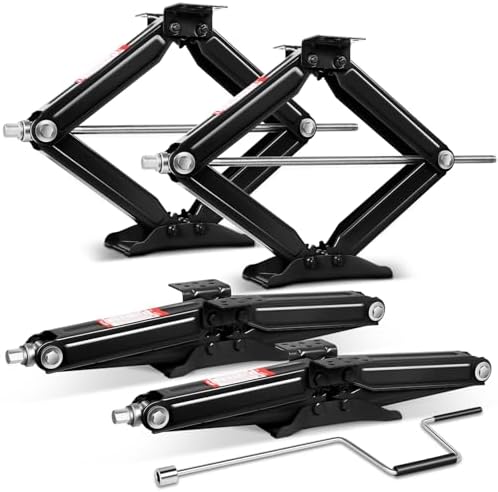 Auto Dynasty 2.5Ton Scissor Jacks 4 Pack, RV Stabilizer Leveling Scissor Car by AutoDynasty