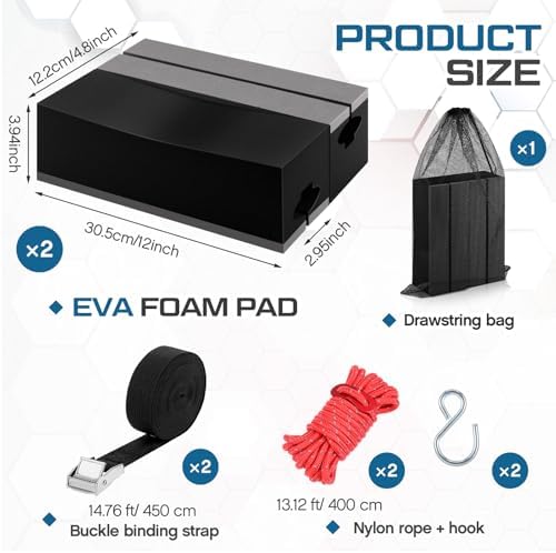 12 Inch Kayak Canoe Roof Carrier Foam Blocks Kit - Image 2