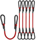 8 Pack 48" Carabiner Bungee Cords Heavy Duty Outdoor, 190 Lb Break Strength by LuckyStraps