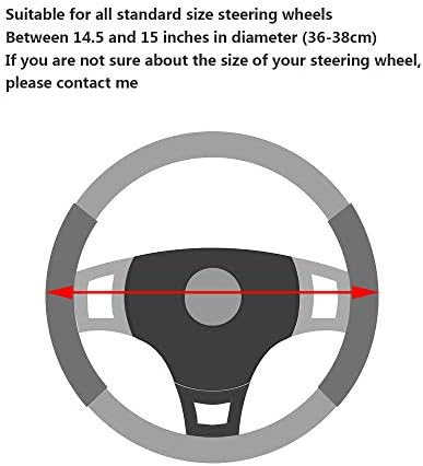 YHONGJT Cute Soft Microfiber Leather Anti-Slip Steering Wheel Cover, Universal - Image 5