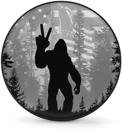 Spare Tire Cover Bigfoot American Flag Wheel Covers Protectors Waterproof by cfpolar