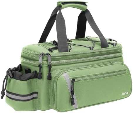 MOSISO Bike Rack Bag with Rain Cover, Bike Trunk Cooler Handag, Wllow Green by MOSISO
