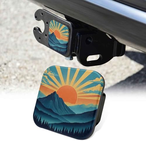2 Inch Forest Sunset Trailer Hitch Cover Rubber Receiver Tube Plug Cap by Unknown