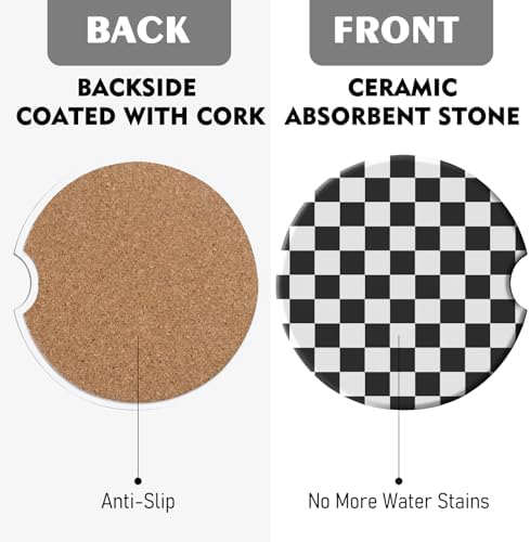 2 Pack Car Coasters for Cup Holders, Cute Car Accessories Interior - Image 7