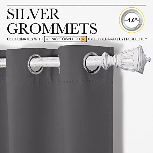 NICETOWN Bedroom Curtains Blackout Drapery Panels, Three Pass Microfiber - Image 3
