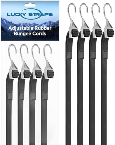 Lucky Straps 36 Inch Adjustable Rubber Bungee Cords, 8 Pack by LuckyStraps
