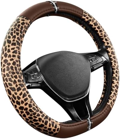 Road Comforts Leopard Steering Wheel Cover - Image 2