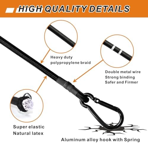 BEXSLE 8 Pcs 48in Bungee Cords - Image 4