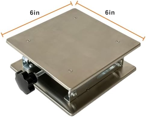 6"x6" Stainless Steel Lab Jack Mini Scissor Lift 22lbs Load Capacity - Image 4