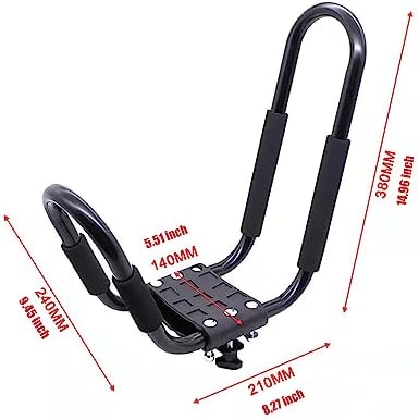 Aluminum J-Bar Rack Universal Kayak Roof Rack Canoe Boat Surf Ski Carrier Roof - Image 6