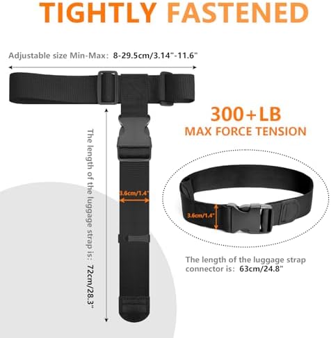 5 Packs Luggage Straps for Suitcases, Connect Up to 4 Suitcases ＆ Add a Bag - Image 3