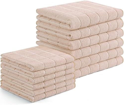 Homaxy Microfiber Kitchen Towels and Dishcloths Sets, 12 Pack by Homaxy