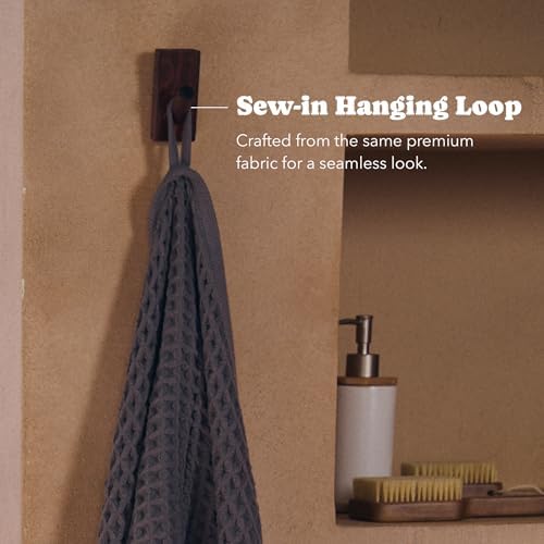 Luxury Organic Japanese Cotton Waffle Bath Towel | Thick, Quick Dry Bathroom - Image 4