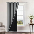 Yakamok Grey 100% Blackout Patio Door Curtain Panels W70x L84, 1 Panel by Yakamok