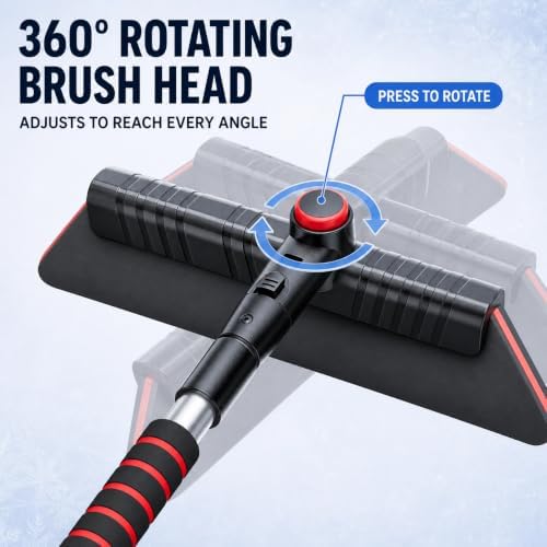Snow Brush and Ice Scraper for Car, 3-in-1 29.5-Inch Telescoping Removal Tool - Image 5