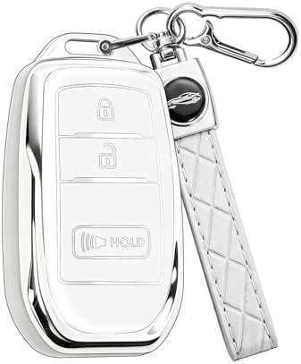 for Toyota Key Fob Cover with Keychain, Soft TPU Key Fob Holder, Fit by Unknown