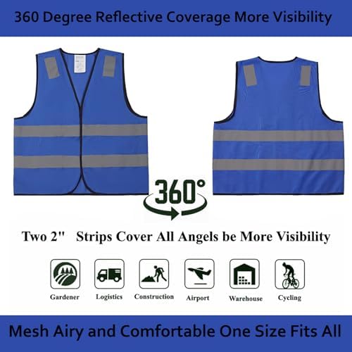 Blue Safety Vests 20 Pack - Image 3