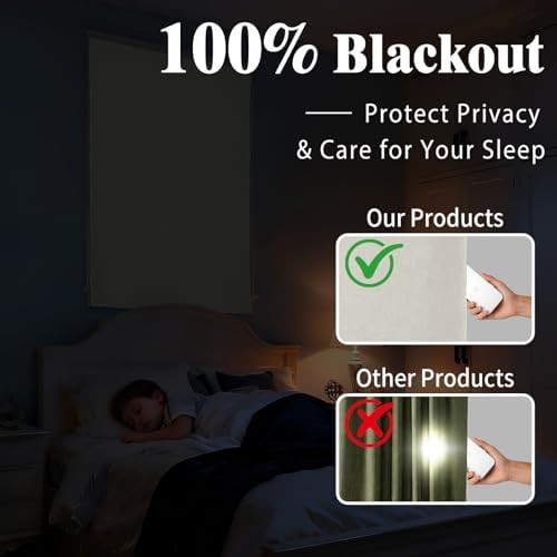 100% Blackout Magic Tape Stick On Curtains Window Shades Pull Down Blackout - Image 2