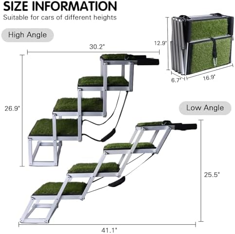 DGSL Folding Dog Stairs for Car - Image 2