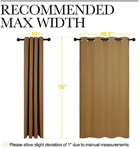 NICETOWN Sleek Blackout Curtains 78 inches Length - Image 7