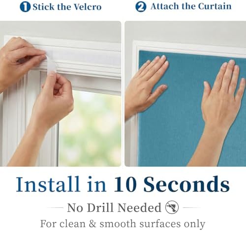100% Self Adhesive Blackout Curtains- Stick on Curtains Shades Window Blinds - Image 3