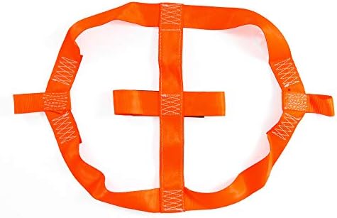 MOTO4U Universal Motorcycle Rear Wheel Tie down Strap in Orange - Image 2