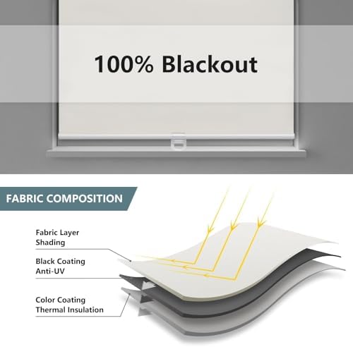 AOSKY Blackout Cordless Roller Shades - Image 5