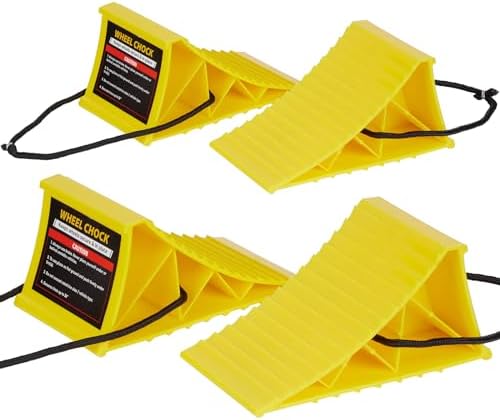 PAHTTO Wheel Chocks, Hard Plastic Wheel Chocks for, Effective in Keeping Your by PAHTTO