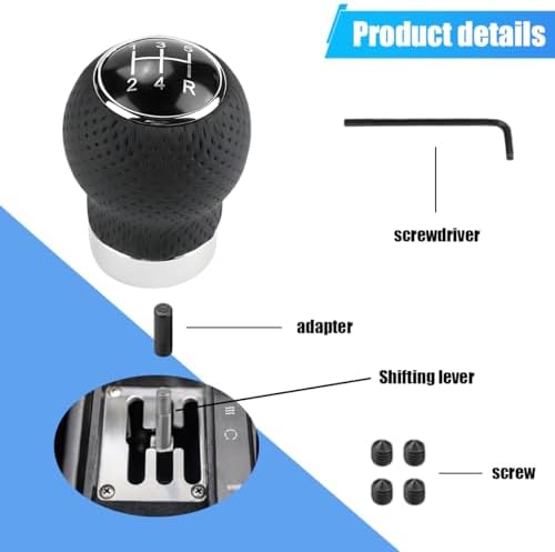 ZIMISI 5-Speed Car Shift Knob, Leather Shift Knob Lever Kit, Automatic or - Image 3