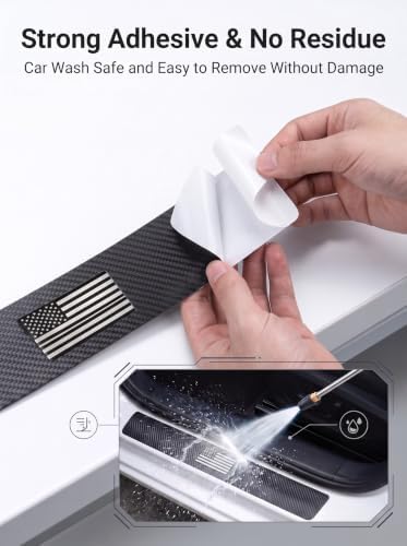 4PCS Car Door Sill Protector, American Flag Car Door Edge Protector - Image 5