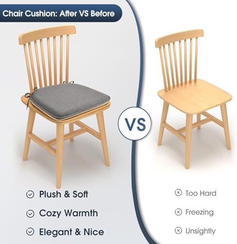 TushGuard Chair Cushions, 4 Pack Memory Foam Chair Pads - Image 3