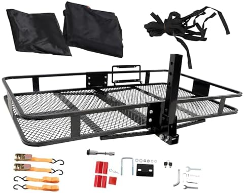 zeech 500 LBS Capacity 2" Receiver 60" x 36" x 6" Black Steel Folding Trailer by Unknown