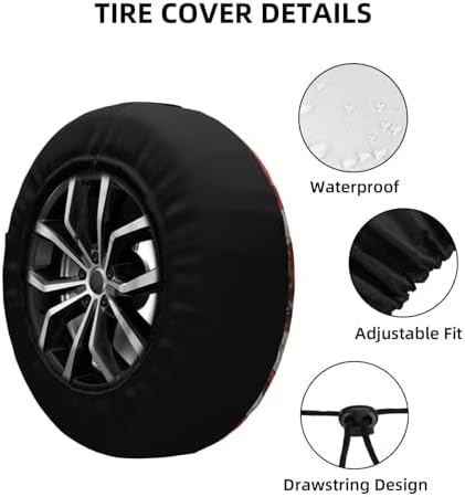 Deer with American Flag Spare Tire Cover Wheel Protectors Weatherproof Deer - Image 3