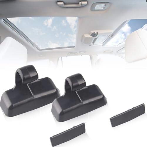 Rear Sun Shade Hook Clip with Cover Kit Black Compatible with Honda Pilot by Covnikyer