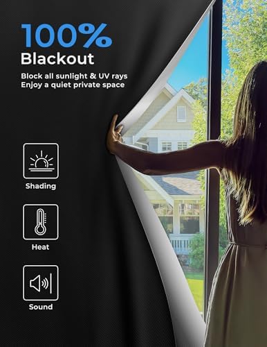 Sumobaby 114"x60" Portable Blackout Curtains Blackout Blinds - Image 2