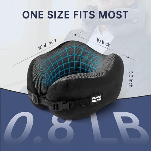 Travel Neck Pillow Memory Foam Adjustable Clasp - Image 2