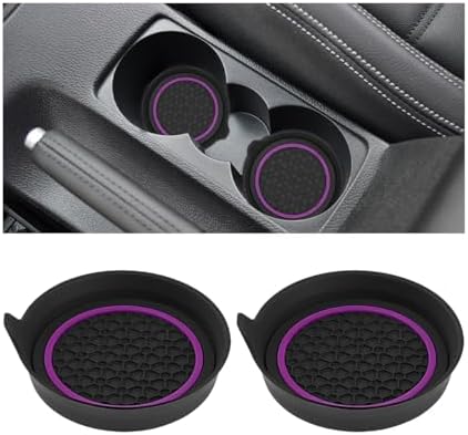 HZEL Car Cup Holder Coasters, Recessed Automotive Drink Mat Decoration by Unknown