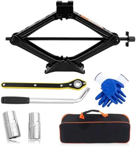 Scissor Jacks Set, 2 Ton Portable Car Jack Kit by Unknown