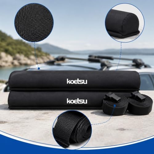 SM SunniMix 2 Pieces Car Roof Rack Pads Car Soft Crossbar Pads Universal - Image 4