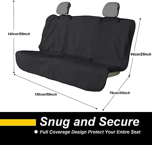 Back Seat Cover for Car Trucks Van SUV, Waterproof Rear Bench Towel Seat Covers - Image 2