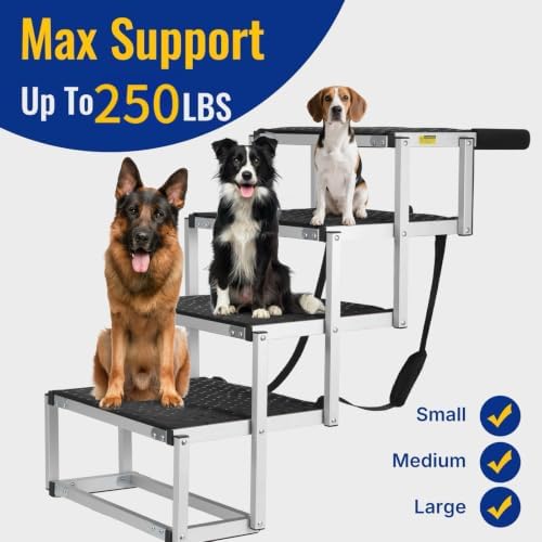 Foldable Dog Stairs for Car, Non-Slip Ramp for SUV, 250 lbs - Image 5