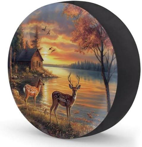 Rv Spare Tire Cover Wheel Forest Animals Deer Autumn Tire Covers Wheel - Image 2