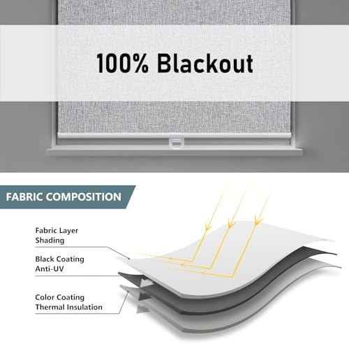 AOSKY Custom Blackout Cordless Roller Shade - Image 5