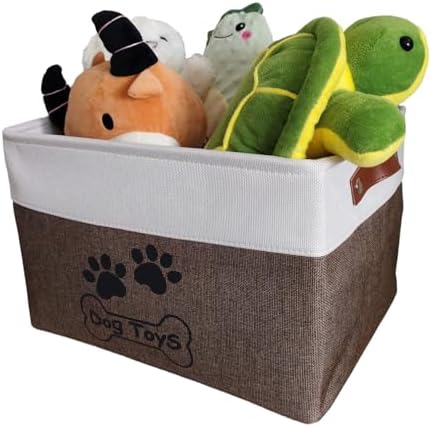 Large Dog Toy Basket Foldable Dog Toy Box Dog Toy Bin - Image 3
