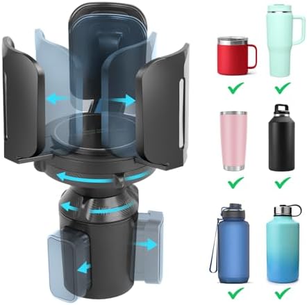 Octomo Car Cup Holder Expander, Hold 2.9" to 5.5" Large Bottles by OCTOMO